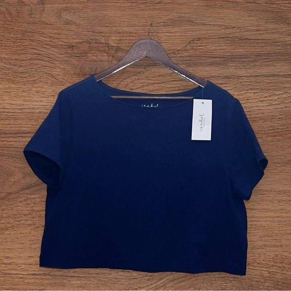 TWO Maternity Tops, XXL One Tank, One Crop Top Blue - Picture 6 of 7